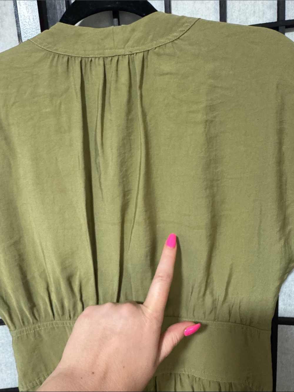 ba&sh Dove Olive Green Wrap Midi Dress with Double Buckle Waist - Picture 15 of 16